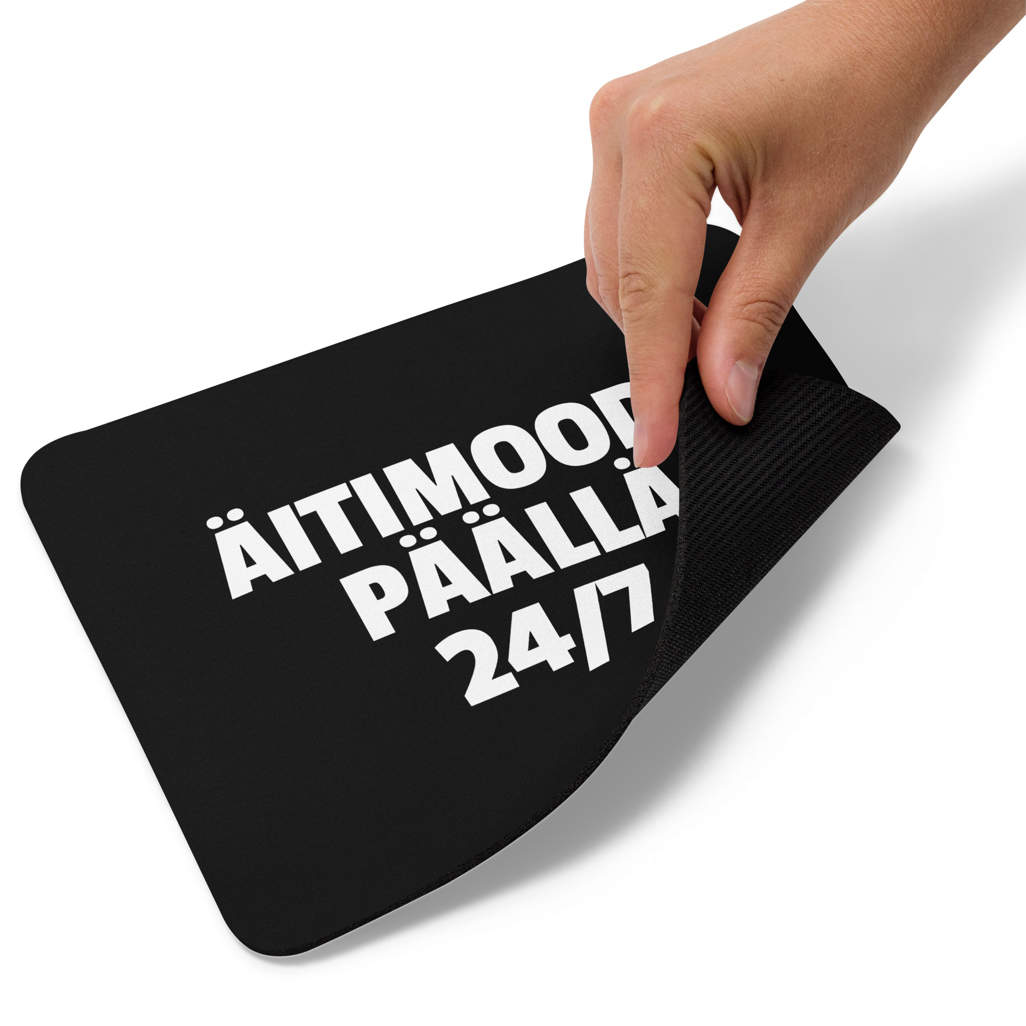 Äitimood: päällä 24/7 | Hiirimatto – Musta - Image 2